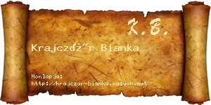 Krajczár Bianka névjegykártya