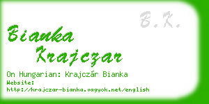 bianka krajczar business card