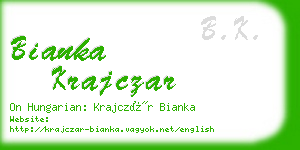 bianka krajczar business card